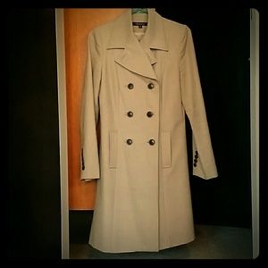 Long tan dress coat (wool trench coat)